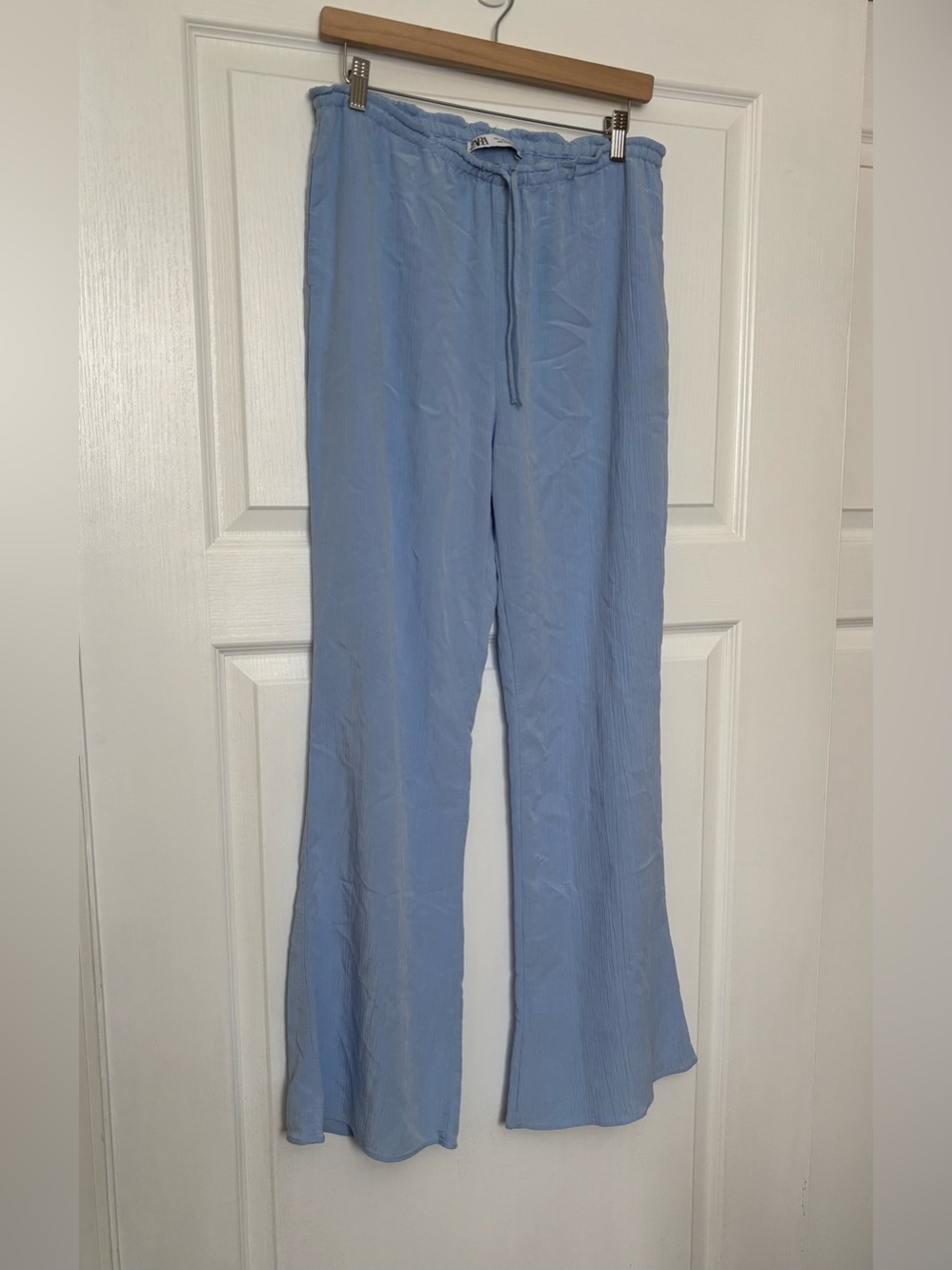 ZARA Textured Wide Leg Pants - Picture 8 of 11